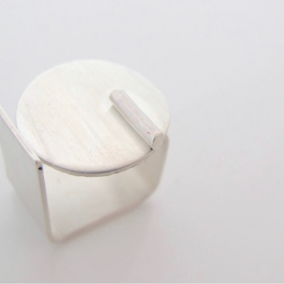 Geometric Silver Ring - Picture 4 of 4